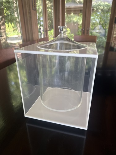Retro Vintage MCM Lucite Ice Bucket By Morgan Designs With Lid