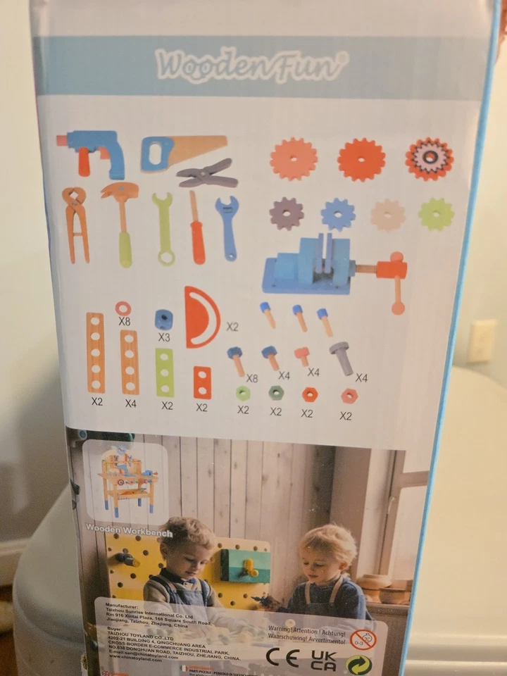 ROBOTIME Robud Large Toy Workbench Tool Bench Set for Kids Xmas Gift WG200 - Image 2 of 2