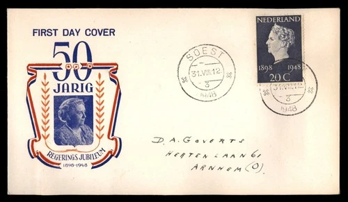 Mayfairstamps Netherlands FDC 1948 Queen Juliana Soest First Day Cover aax_35055