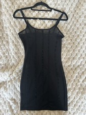Fashion Nova Black Mesh Mini Dress