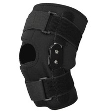 Knee Brace Compression Sleeve Hinged Joint Support Open Patella Stabilizer Wrap