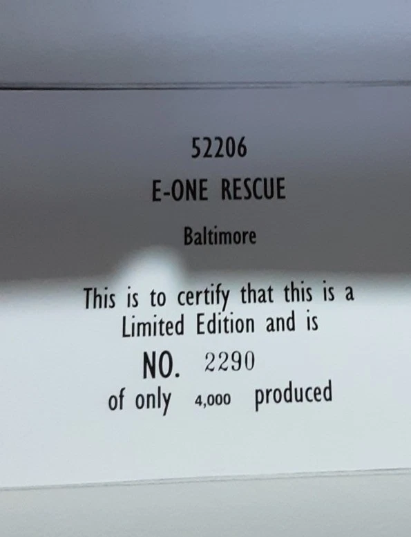 Baltimore City Rescue One Truck 1:50 Scale Diecast Model By Corgi - Image 3 of 4