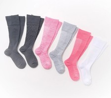 2 Pack Tommie Copper Pink Dot 6 Pack SnugStay WOTC Compression Socks X-Large