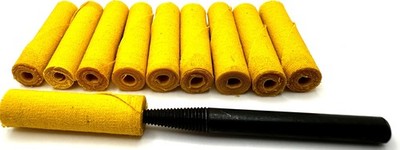 Pro-Graad 11 Piece Medium (1/2x1-1/2x1/8) Yellow Treated Cloth Buffing &... 