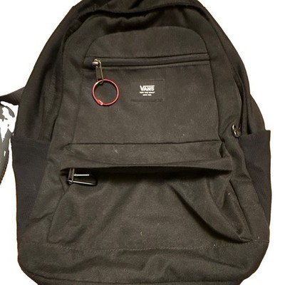 VANS Off The Wall Black Backpack Zip Adjustable Straps Pockets Unisex Adult