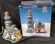 Carole Towne CASEY'S POINT LIGHTHOUSE Christmas Village building house Lemax