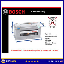Battery fits MIDDLEBRIDGE SCIMITAR 2.9 88 to 91 Bosch 019 830A 100Ah Quality New