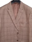 Brook Taverner Dusk Rose Linen Wool Windowpane Blazer Jacket 46R New w.o. Tag — photo 5