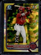2022 Bowman Chrome Sapphire Adrian Placencia Yellow 1st Prospect #/50 Angels
