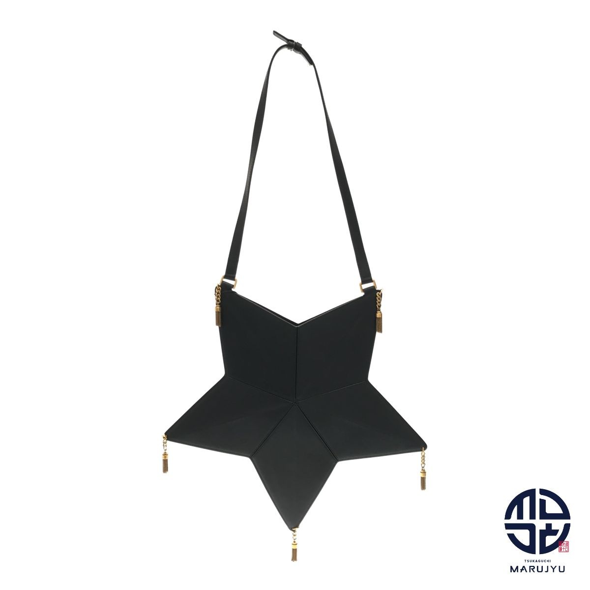 Borsa SAINT LAURENT Astro Star in pelle nera 36 cm 14 1 pollici 712039 con sacchetto antipolvere