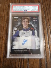 2024 Topps Finest F1 Rookie  Refractor Franco Colapinto Auto /10 PSA 9 AUTO 10