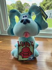 1998 Eden Blue's Clues Character Blue Plush Toy with Handy Dandy Notebook  Tag