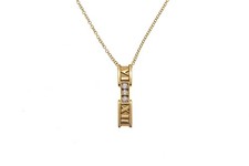 Tiffany & Co Three Diamond Atlas Pendant 18K 750 Rose Gold 16.25