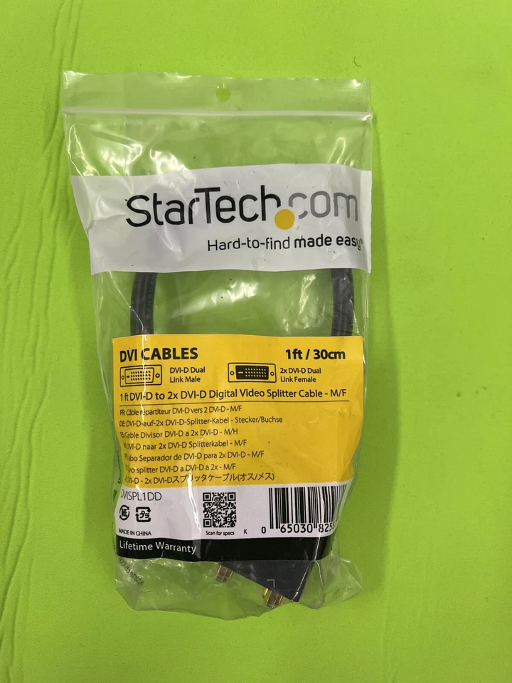 Startech 1 ft DVI-D To 2x DVI-D Video Splitter Cable M/F - Image 2 of 2