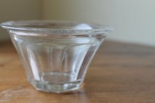 ancien pot à confiture conique en cristal - marqué Bayel 250