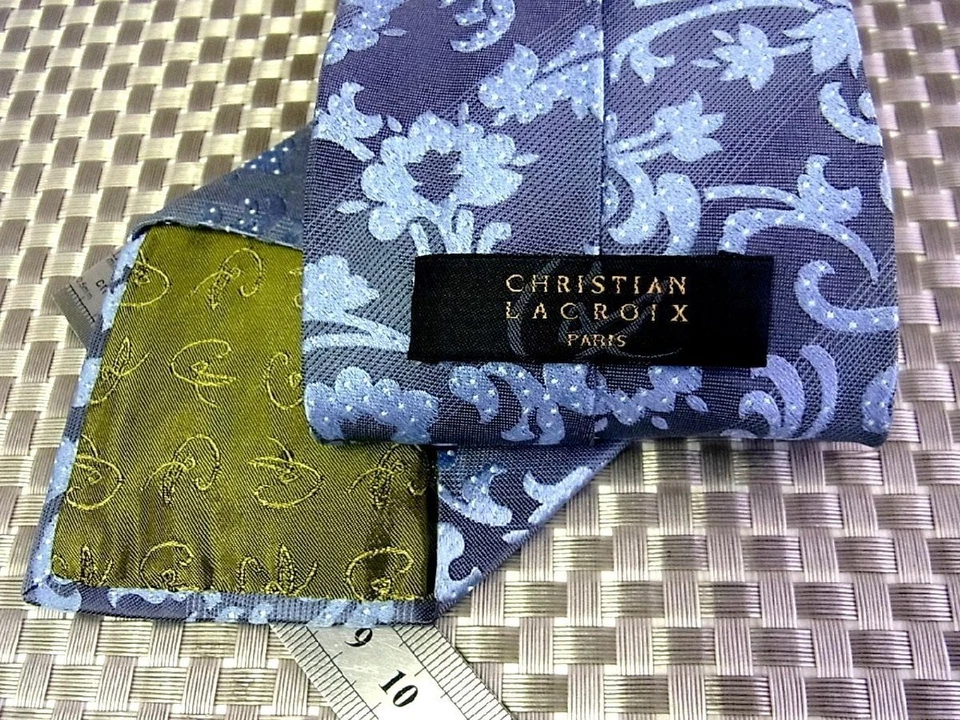 Christian Lacroix Paris Genuine Luxury Necktie Tie Mens ALL SILK Multicolor #18 - Image 2 of 2