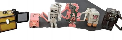 Minecraft Key Chain Keyring Bundle x 6 In Total