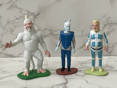 Vintage 1991 Menge 3 Par Star Trek 4'' Figuren Andorian Tellanit Mugato Kuchen Topper