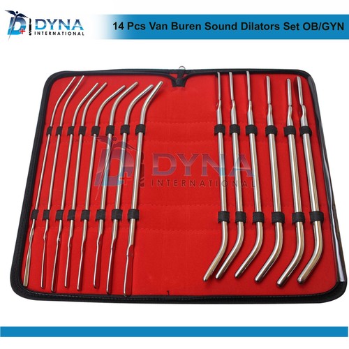 14 Pcs Van Buren Sound Dilators Set OB/GYN Surgical Instruments German ...