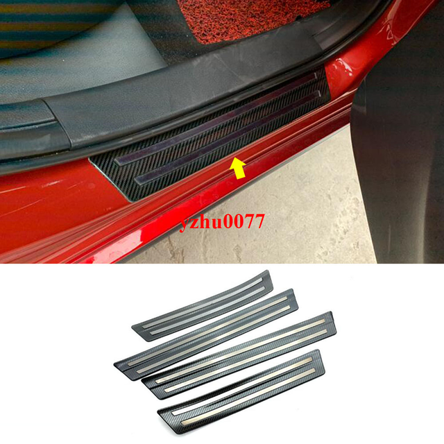 20192020 For Mazda 3 Stainless Door Sill Scuff Plate Protector Cover