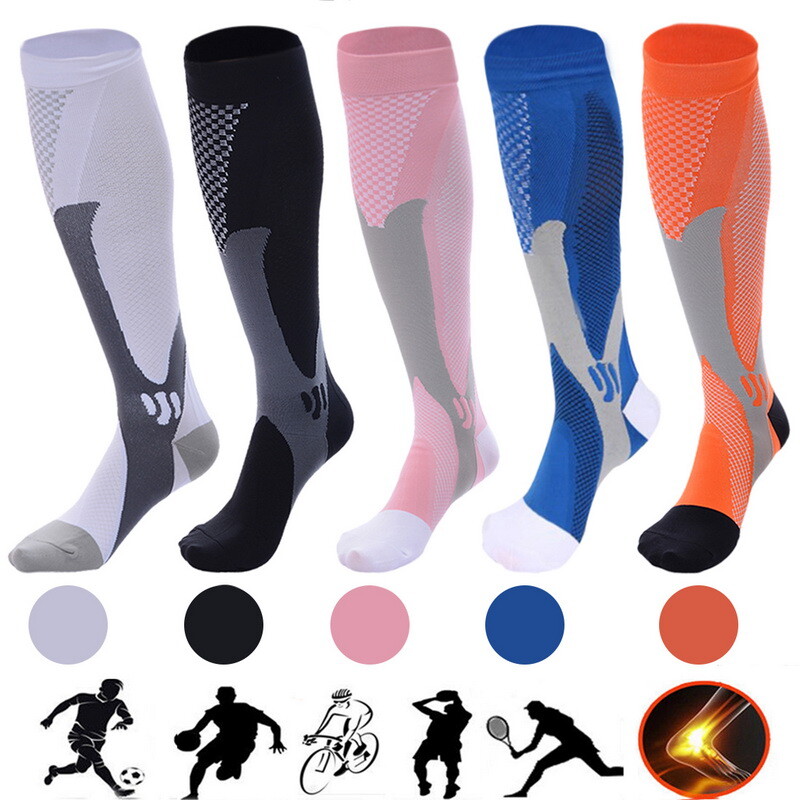 Compression Socks Calf Leg Support Brace 20-30mmHg FeetPain Relief Fit Men Women-image