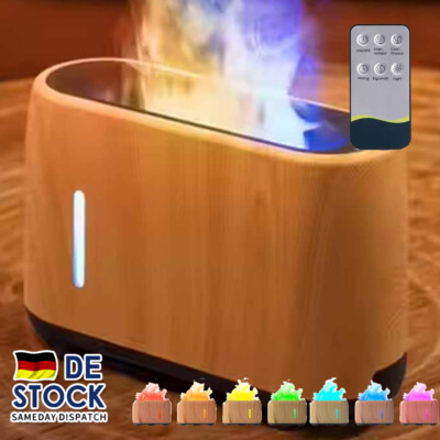 Flame Aroma Diffuser Diffuser mit Flammen LED-Farben ätherische Luftbefeuchter