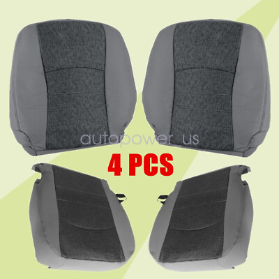 Gray Fabric Seat Cover For 2013-2018 Dodge Ram 3500 4500 5500 Driver & Passenger