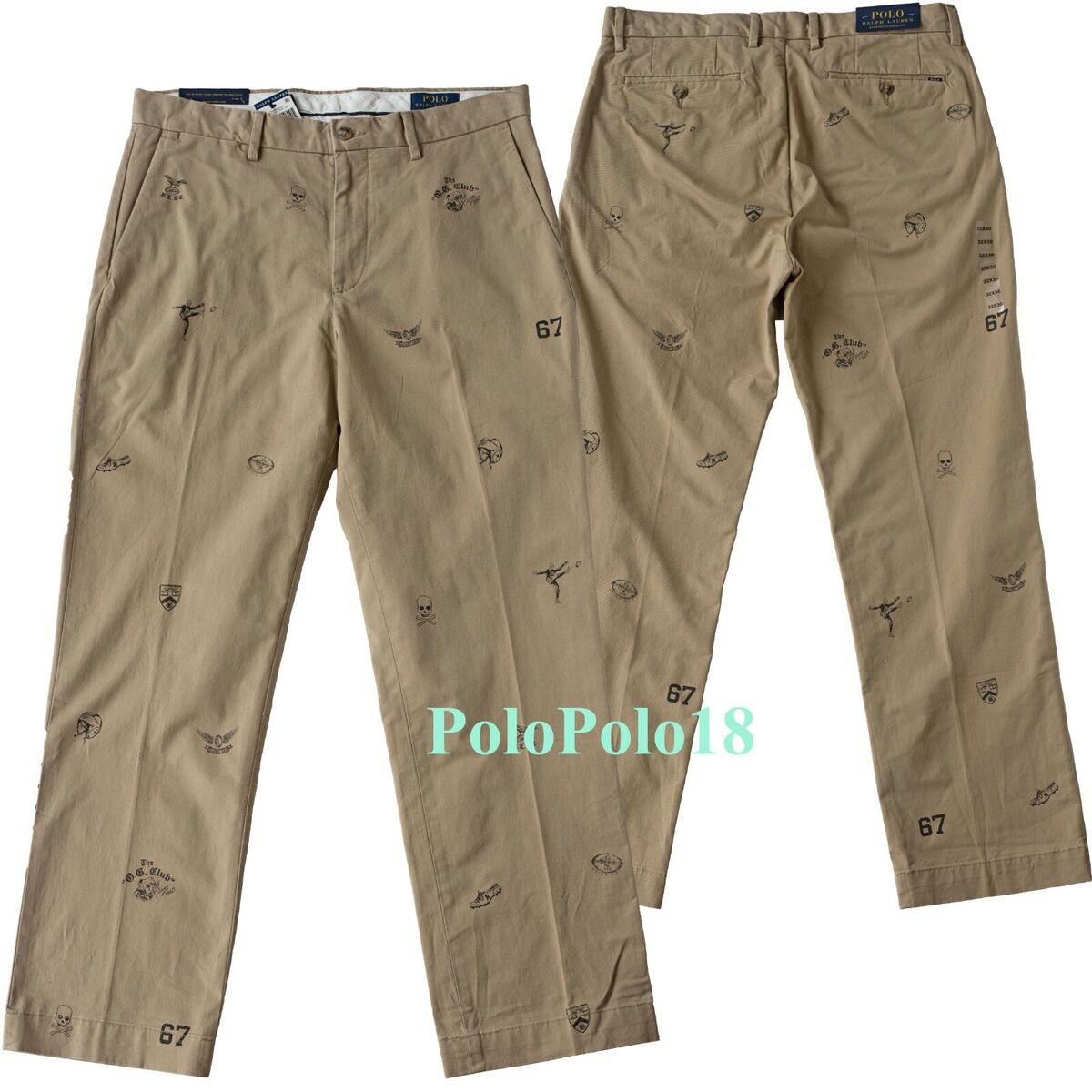 New Polo Ralph Lauren Chino Stretch Pants Multi Logo All New Polo Ralph Lauren Chino Stretch Pants Multi Logo All