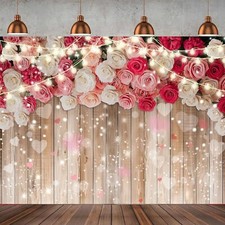 7x5ft Happy Mother's Day Backdrop for Photography   Love Heart Flower Backgro...