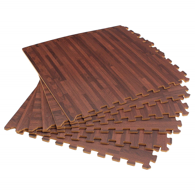 Forest Floor 3/8" Thick Printed Wood Grain Interlocking Foam Floor Mats, 48 Sq eBay