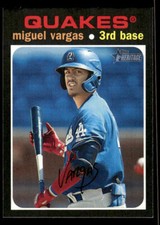 2020 Topps Heritage Minor League #96 Miguel Vargas Card Rancho Cucamonga Quakes