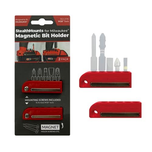 StealthMounts Red Milwaukee M18 - Supporto magnetico per punte da (l3u)