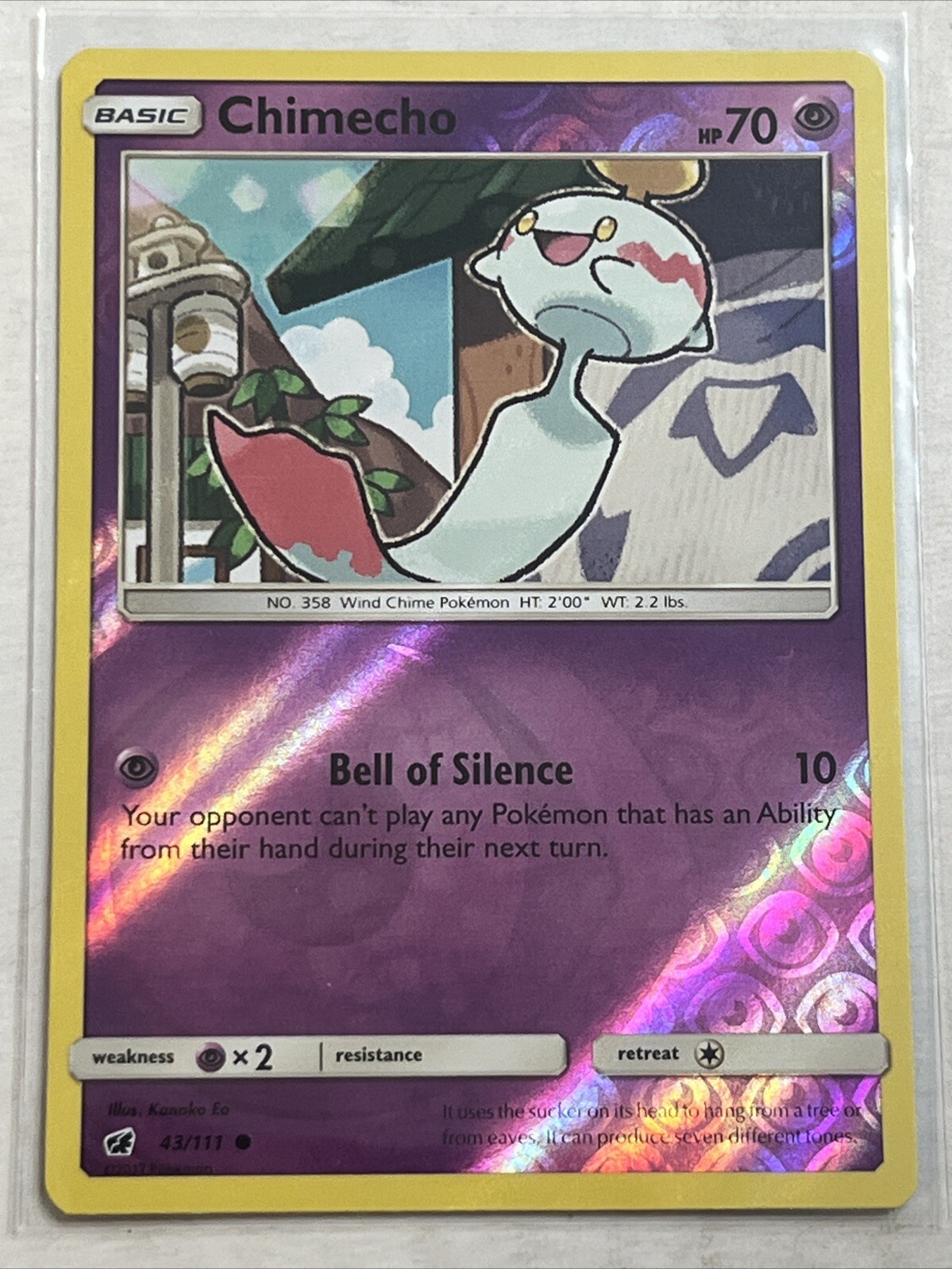 Chimecho 43/111 Reverse Holo Crimson Invasion Pokemon Card NM