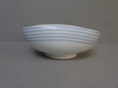 Gustavsberg Gra Rander Schüssel. 'Graue Linien'. Vintage Mitte des Jahrhunderts. Wilhelm Kage