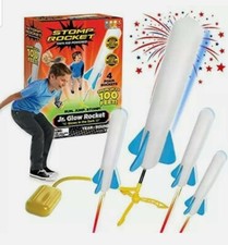 Stomp Rocket The Original Jr Glow Rocket Launcher 4 Foam Rockets and Toy New