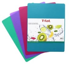 T-Fal Flexible Cutting Boards Kitchen Chopping Mats, 4 Pack, 11.5 x 15 inch
