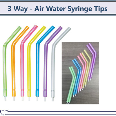 Dental 3-Way Air Water Syringe Disposable Spray Tips Triple Nozzles Upto 1000/Bx