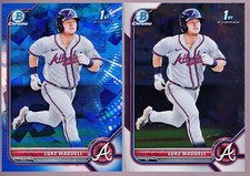 Luke Waddell Braves Rookie 1st Bowman Chrome Sapphire 2022 & Base BCP-48 RC