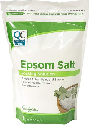 Quality Choice Epsom Salt Eucalyptus Soaking Solution 3 lb bag NEW SEALED 
