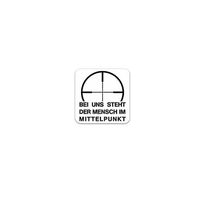 Decal/Decal With us, people are the focus fun humour 7x7cm A3526