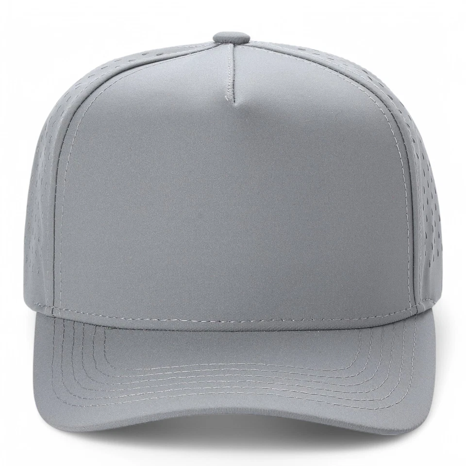 Mens Baseball Cap Snapback Adjustable Size Laser Vented Trucker Hat Waterproof - Image 2 of 4