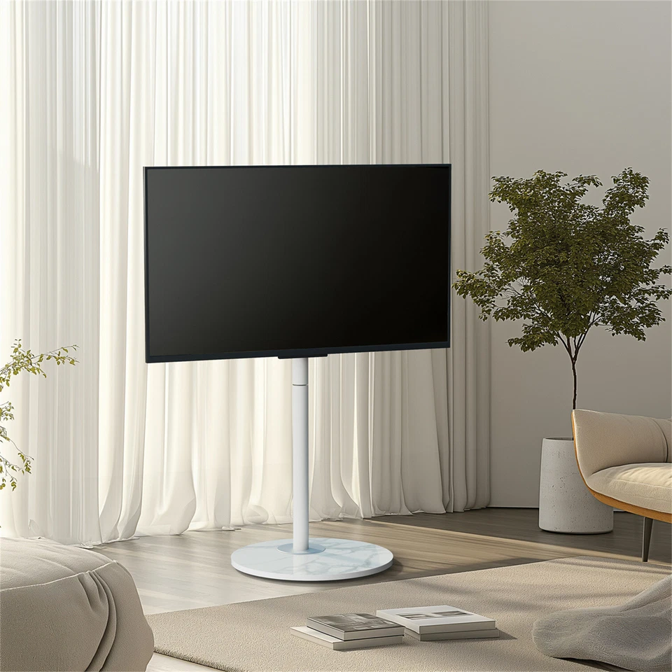 40-75" TV Ständer Unsichtbar Rollbar TV Bodenständer Höhenverstellbar Schwenkbar - Bild 4 von 4