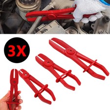 3Pcs Hose Clamp Set Red Fuel Water Brake Line Pipe Pinch Off Flexible Pliers kit