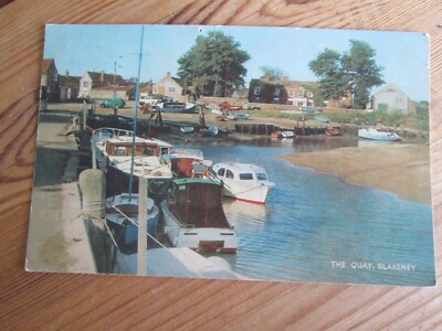 Postkarte - Der Kai, Blakeney (1976 verschickt Lachs)
