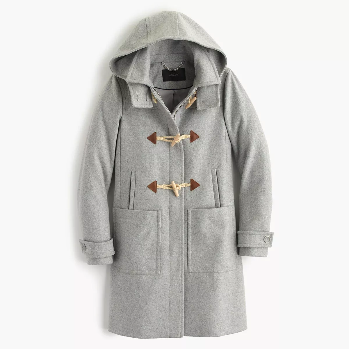 J. Crew Women s Wool Blend Melton Toggle Coat Jacket Gray Sz 10