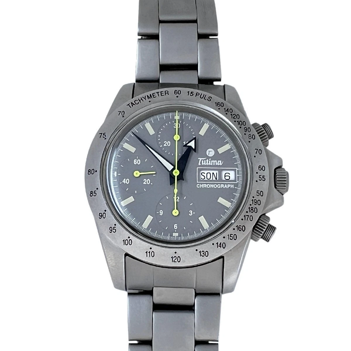 Tutima Watch Chrono 767 02 VAL7750 1998 Limited Military Automatic Winding