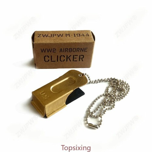 US Cricket WW2 Clicker Paratrooper Airborne Clacker With Strap D-Day Whistle EBa - Foto 13