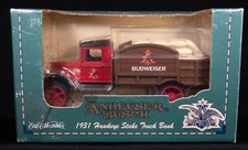 Ertl Diecast 1931 Hawkeye Stake Truck Bank Budweiser 1/34 Scale, NIB