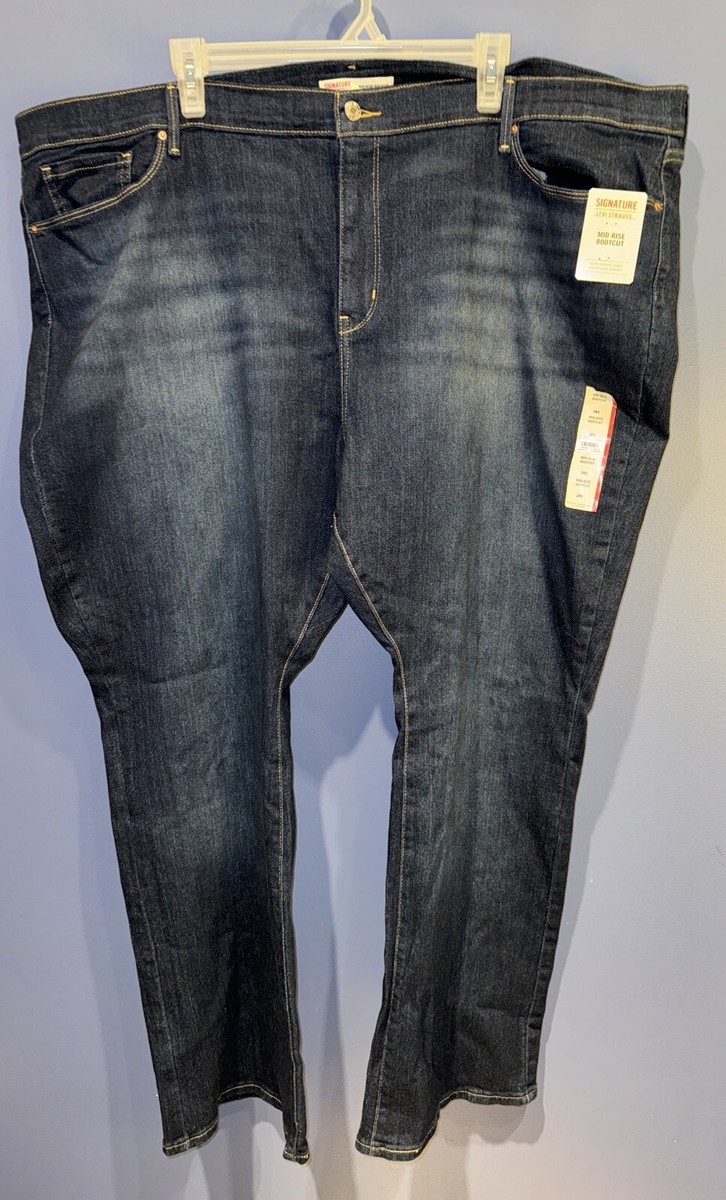 jebas 28S Levi Mid Rise Bootcut, Signature Jeans, Cotton Polyester