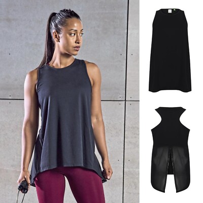 Damen Shirt Top Rückenteil Offen Racerback Ärmellos Fitness Sport XS - XXL